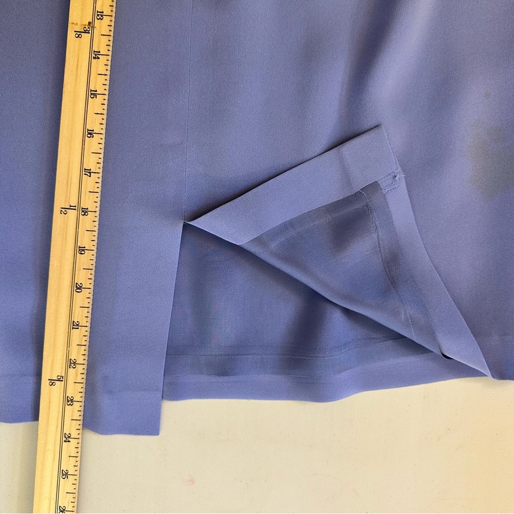 Maggy London 100% Silk 2-Piece Sz 12 Skirt Suit Periwinkle Lined MOB Formal - Picture 16 of 16